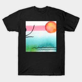 Intuitive Abstract Mix and Match with Bubble Gum Tropics T-Shirt